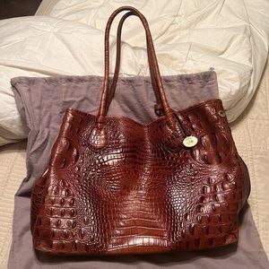 Brahmin faux alligator leather purse